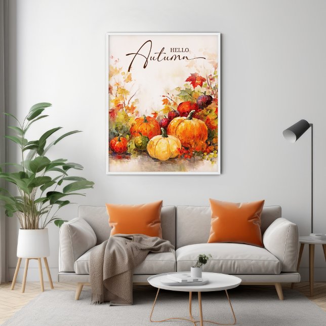 Dekoration der Herbstwand | Fall Canvass Art Leinwanddruck (Elevate your living room with stunning autumn art.  Inspired by the timeless style of Claude Monet.)