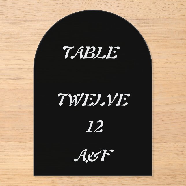 Dekoration der Hochzeitstische Acryleinladungen (Vorderseite)