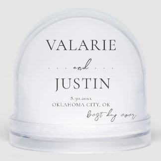 Dekoration der Hochzeitstische Schneekugeln