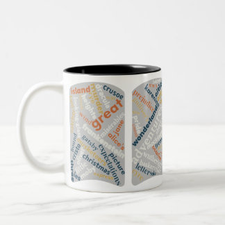 Dekoration der klassischen Buchliteratur auf der T Zweifarbige Tasse