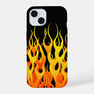 Dekoration der klassischen Racing Flames auf einem iPhone 15 Hülle