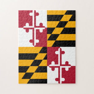 Dekoration der Maryland State Flag Farben Puzzle