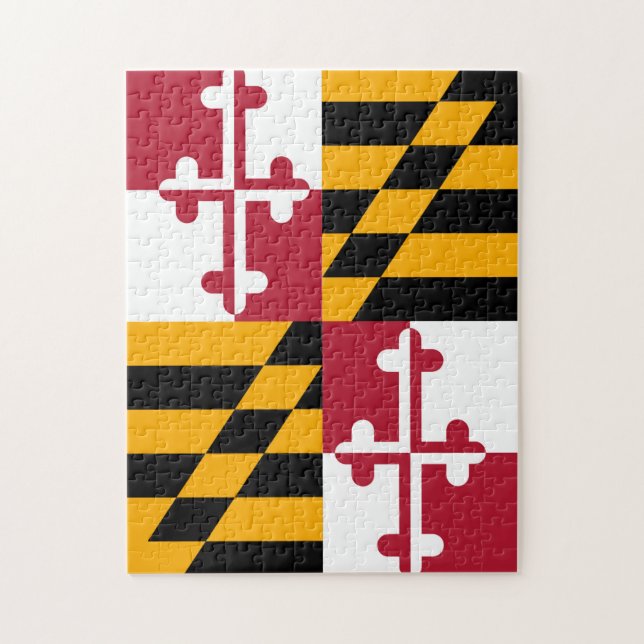 Dekoration der Maryland State Flag Farben Puzzle (Vertikal)