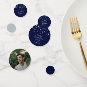 Dekoration der modernen Graduierungspartei "Navy S Konfetti