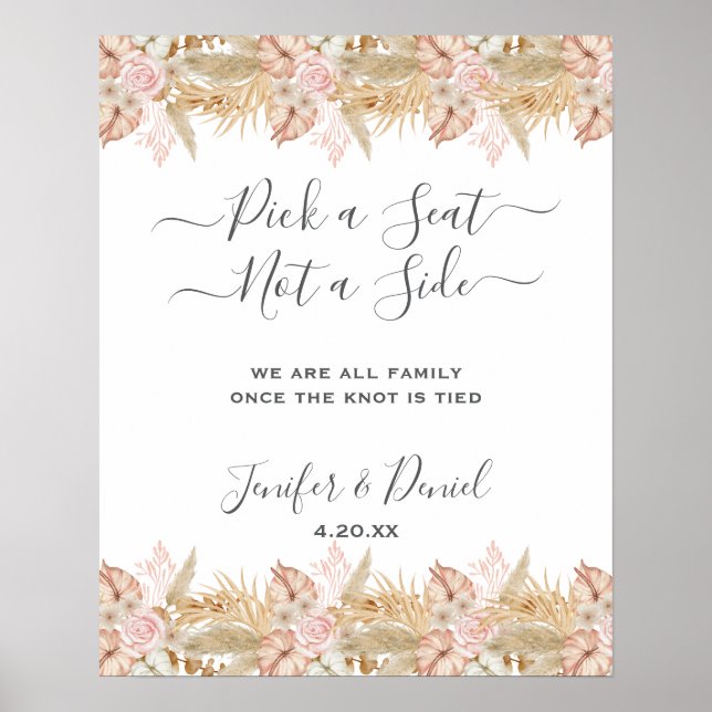 Dekoration der neutralen Palme und Pampas-Blume Ho (Vorne)