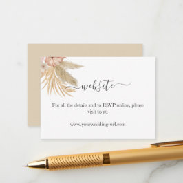 Dekoration der neutralen Palme und Pampas-Blume Ho Begleitkarte