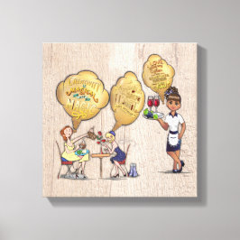 Dekoration der niedlichen Kaffeestube Leinwanddruck