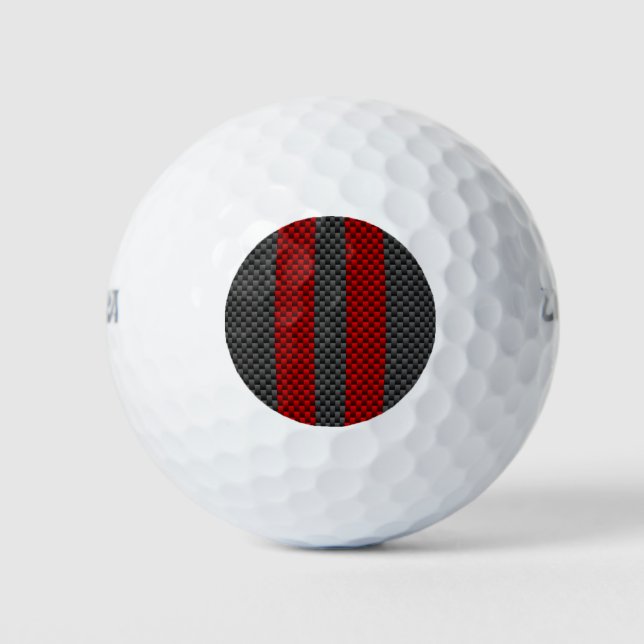 Dekoration der roten Racing Stripes im Burgundy-St Golfball (Vorderseite)