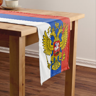 Dekoration der russischen Flagge & Sporthalle / Ru Kurzer Tischläufer