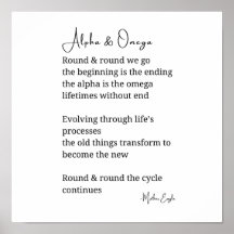 Dekoration der senkrechten Wand aus Alpha und Omeg