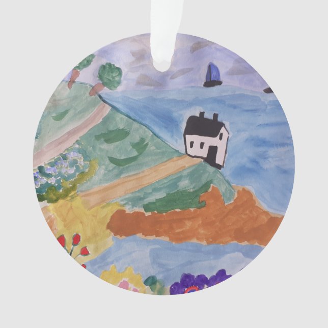 Dekoration der Sommerküste und Blume Akrylbaum (Vorderseite)