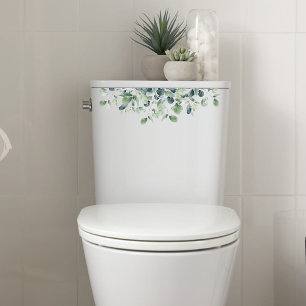 Dekoration der Toiletten der Eukalyptus Grüne Pfla Fensteraufkleber