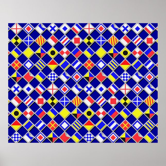 Dekoration der überprüften Nautical Signal Flags (Vorne)