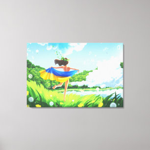 Dekoration der ukrainischen Landschaft Leinwand