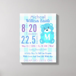 Dekoration der Wände von Blue Baby Boys Leinwanddruck