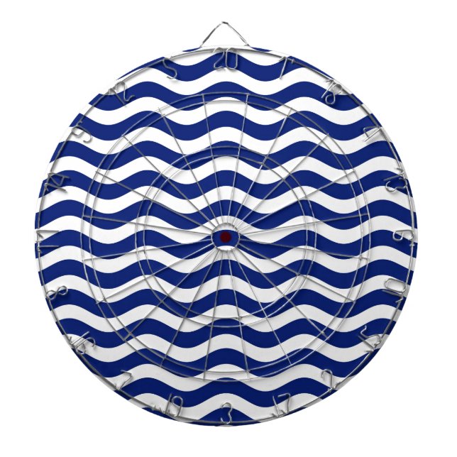 Dekoration der Wavy Navy Stripes Dartscheibe (vorne)