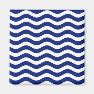 Dekoration der Wavy Navy Stripes Magnet