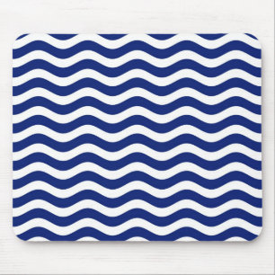 Dekoration der Wavy Navy Stripes Mousepad