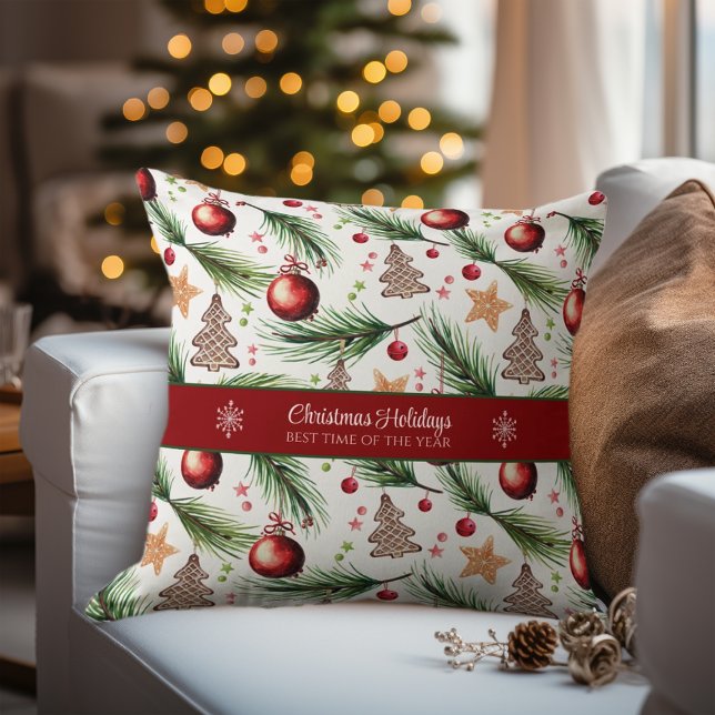 Dekoration der Weihnachtswassertage Kissen (Von Creator hochgeladen)
