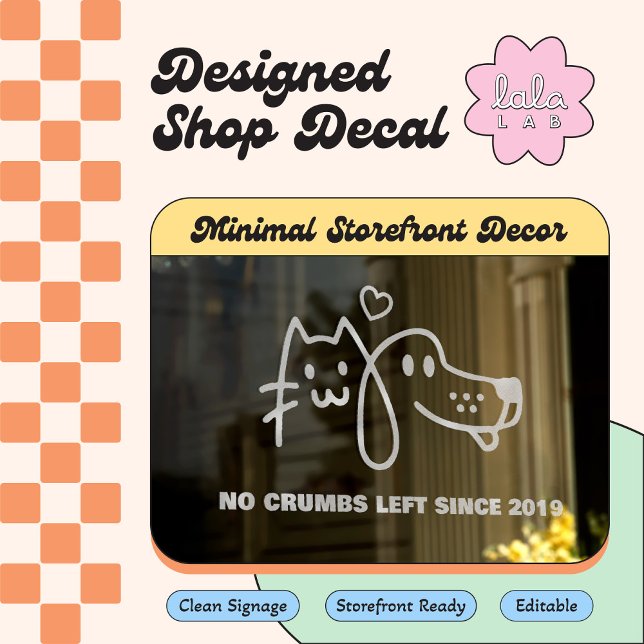 Dekoration der weißen Funny Pet Shop Fensterverkle Fensteraufkleber (Von Creator hochgeladen)