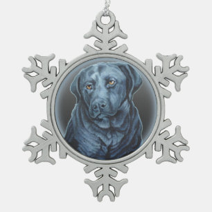 Dekoration des Blue Dog Holiday Schneeflocken Zinn-Ornament