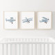 Dekoration des Blue Watercolor Biplane Boy Travel  Bilderwand Sets (Von Creator hochgeladen)