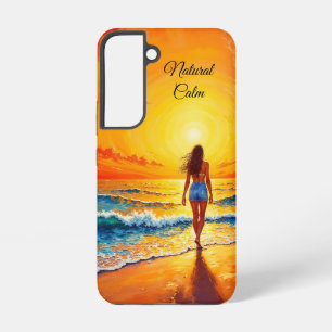 Dekoration des Girl Sunset Beach Samsung Galaxy Hülle