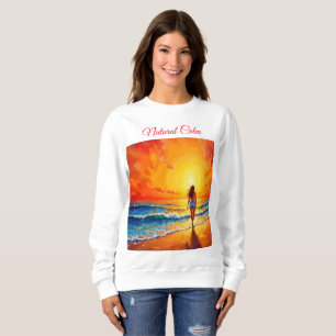 Dekoration des Girl Sunset Beach Sweatshirt
