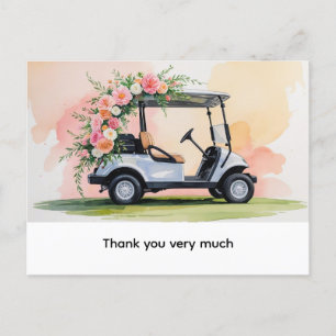 Dekoration des Golfkartons für Hochzeitsaquarien Postkarte