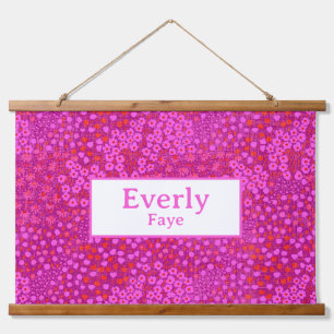 Dekoration des Kinderzimmer für Babymädchen in Hot Wandteppich Mit Holzrahmen