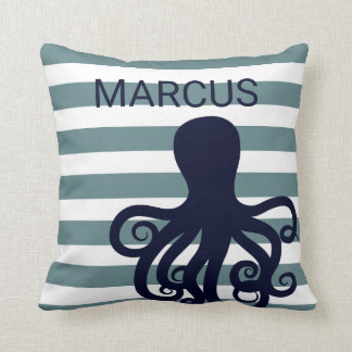 Dekoration des Octopus Sea Animal Nautical Ocean K Kissen