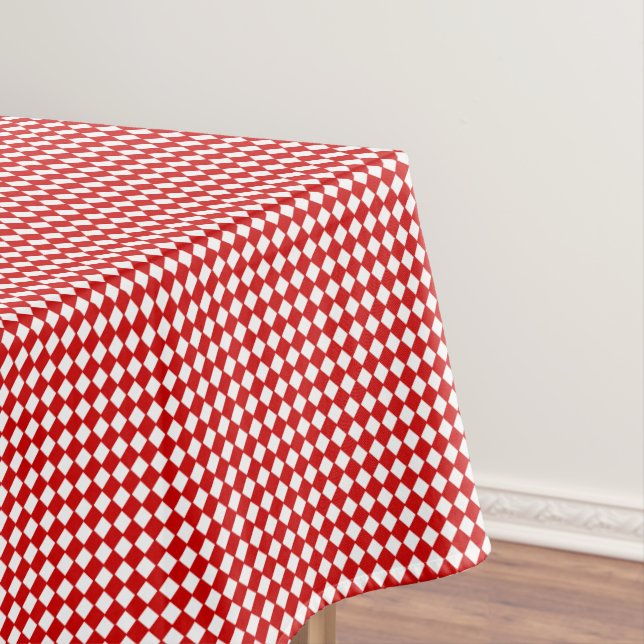 Dekoration des Red White Checkered Karo Pattern Tischdecke (Beispiel)