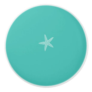 Dekoration des Starfish Aqua Aquamarin Blue Beach Keramikknauf