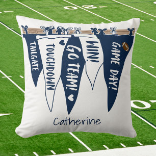 Dekoration des Teams des Pennant Tailgate Navy Whi Kissen