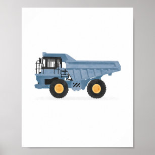 Dekoration eines blauen Lkw-Baufahrzeugs