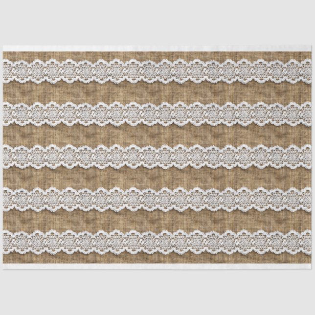 Dekoration für Burlap- und Spitzenmöbel Seidenpapier (Vorderseite)