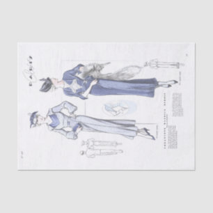 Dekoration für französische Mode-Werbung Chic Dres Seidenpapier