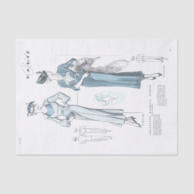 Dekoration für französische Mode-Werbung Chic Dres Seidenpapier (Vorderseite)