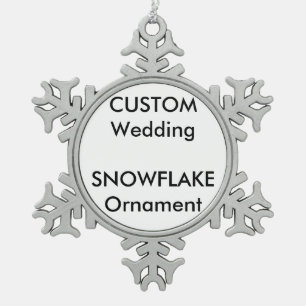 Dekoration für maßgeschneiderte Hochzeitsschneeflo Schneeflocken Zinn-Ornament