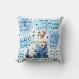 Dekoration für psychische Gesundheit und Wellness Kissen