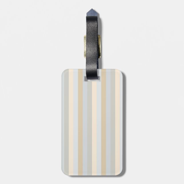 Dekoration für vertikale Streifen in weichem Grau Gepäckanhänger (Rückseite vertikal)