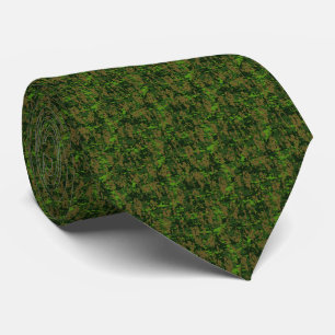 Dekoration im Holzstil: Digital Green Camouflage Krawatte
