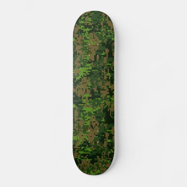 Dekoration im Holzstil für digitale Camouflage Akz Skateboard (Vorderseite)