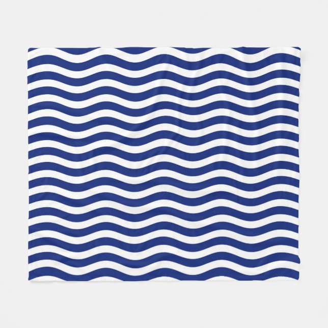 Dekoration im nautischen Stil mit Wavy Stripes Fleecedecke (Vorderseite (Horizontal))