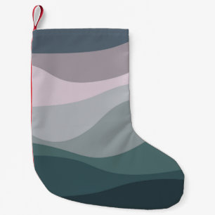 Dekoration im Retro-Stil mit lila und türkisfarben Kleiner Weihnachtsstrumpf