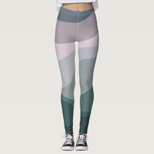 Dekoration im Retro-Stil mit lila und türkisfarben Leggings