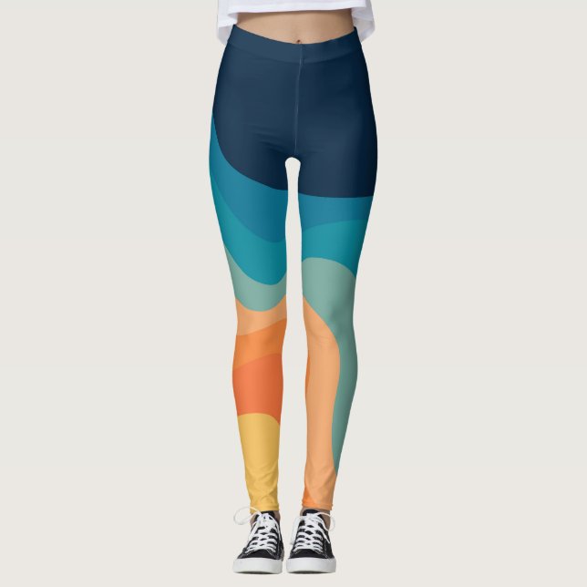 Dekoration im Retrostil Leggings (Vorderseite)