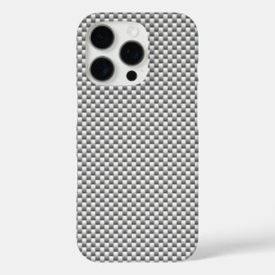 Dekoration im Silver Carbon Fibre Style iPhone 16 Pro Hülle