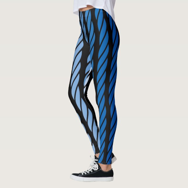 Dekoration im Stile eines Blauen Seils Leggings (Links)