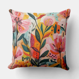 Dekoration mit Acrylblumen Kissen